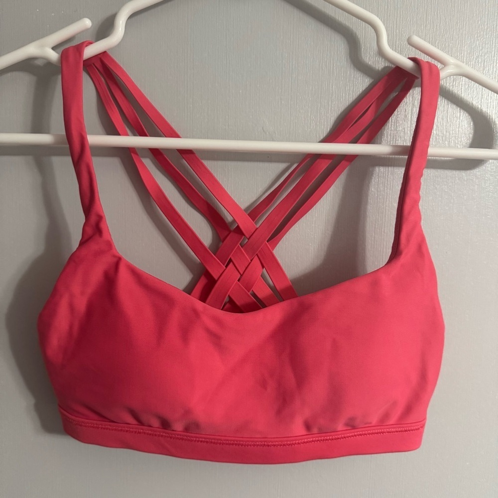 Lululemon Athletica Coral Strappy Sports Bra Size 32A - Picture 4 of 4